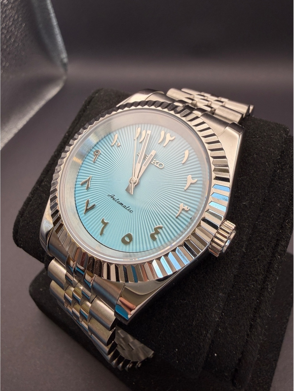 Custom Arabic Light Blue Date Just Watch Mod